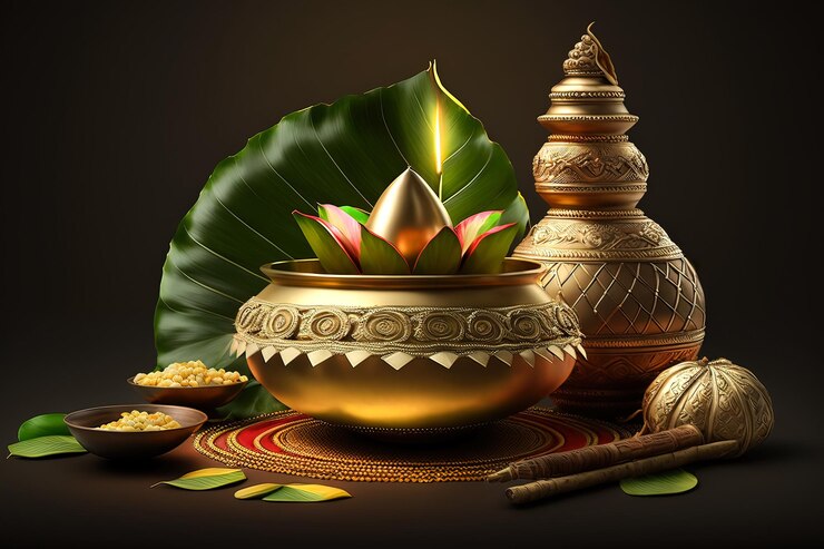 Premium AI Image | Happy New Year hindu Indian festival Ugadi Gudi ...