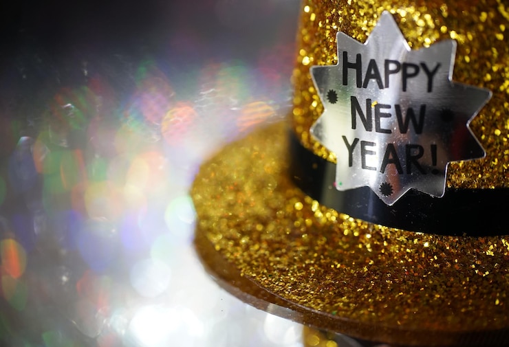 Photo happy new year image background and wallpaper