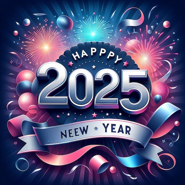 一張新年快樂的海報,上面寫著"新年快樂"