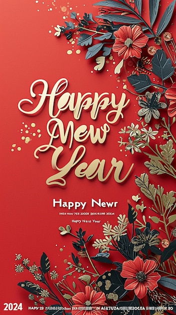 Photo happy new year poster