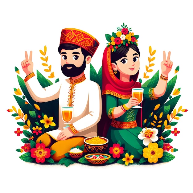 Happy Nowruz celebrated on couple Wishes Happy Persian New Year