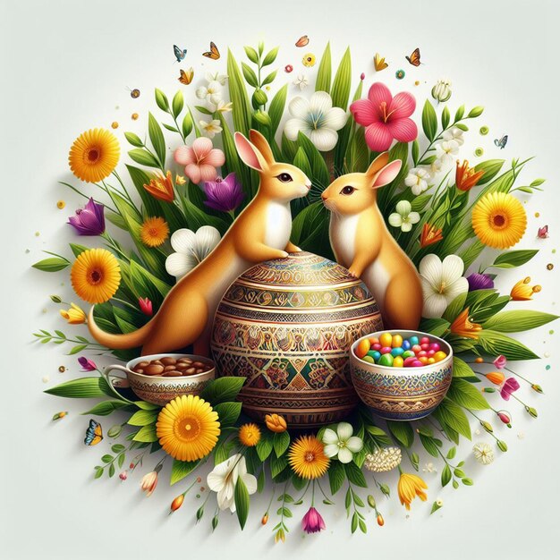 happy nowruz Poster flyer banner en nowruz achtergrond