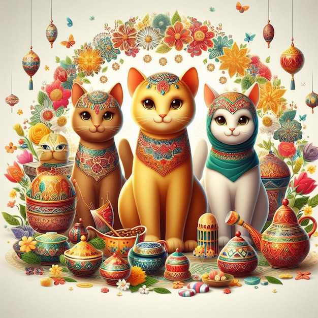 happy nowruz плакат флаер баннер и nowruz фон