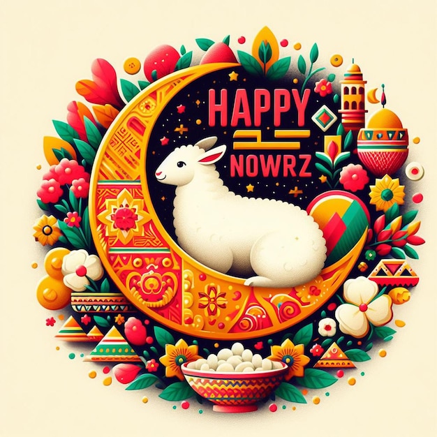 happy nowruz плакат флаер баннер и nowruz фон