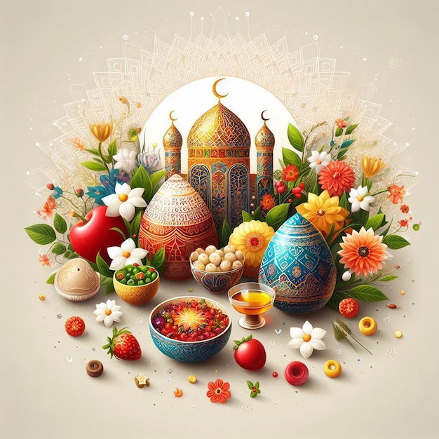 happy nowruz Poster flyer banner and nowruz Background