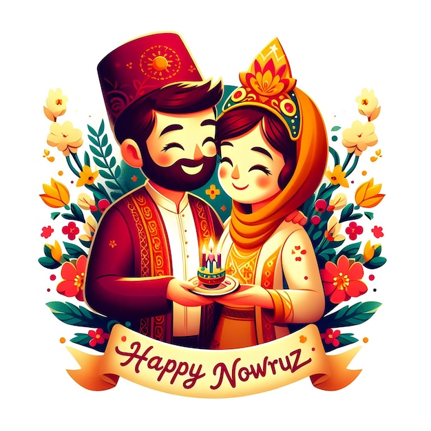 happy Nowruz Zoroastrianism holiday Happy Jamshed Narvon traditional festival background of Paris