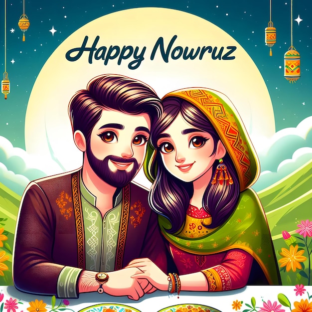 happy Nowruz Zoroastrianism holiday Happy Jamshed Narvon traditional festival background of Paris