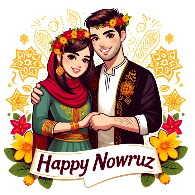 happy Nowruz Zoroastrianism holiday Happy Jamshed Narvon traditional festival background of Paris