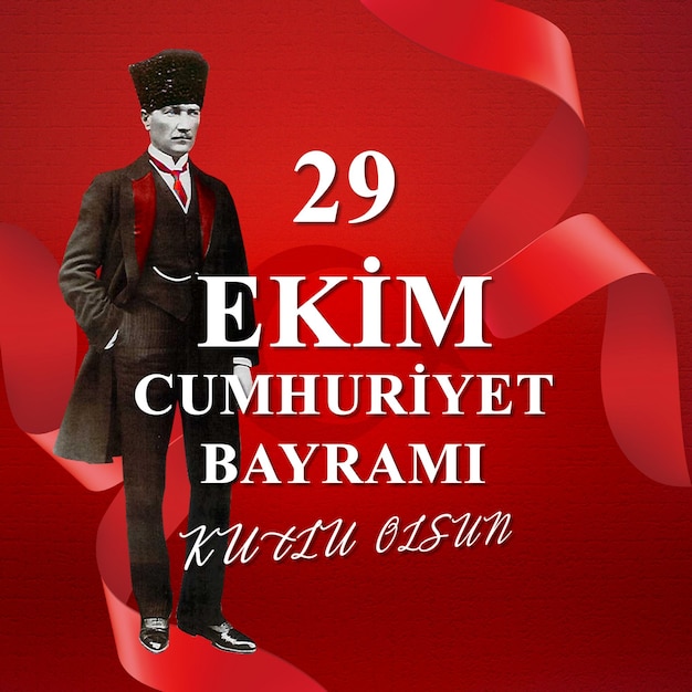 Photo happy october 29th republic day of turkey 29 ekim cumhuriyet bayrami kutlu olsun