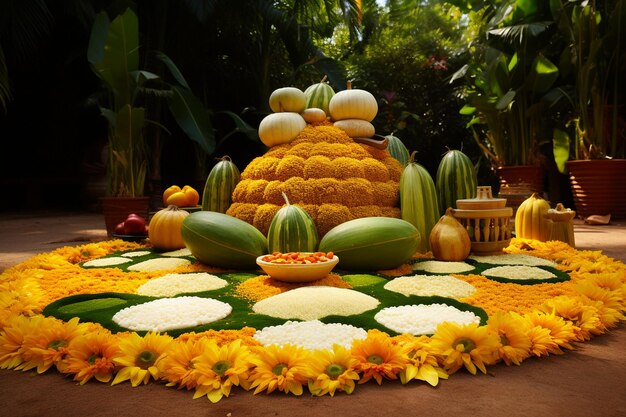 Photo happy onam annual indian harvest festival