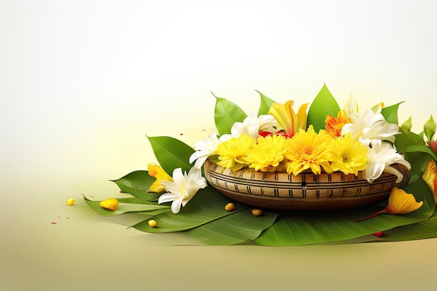 Happy onam background and empty space for text