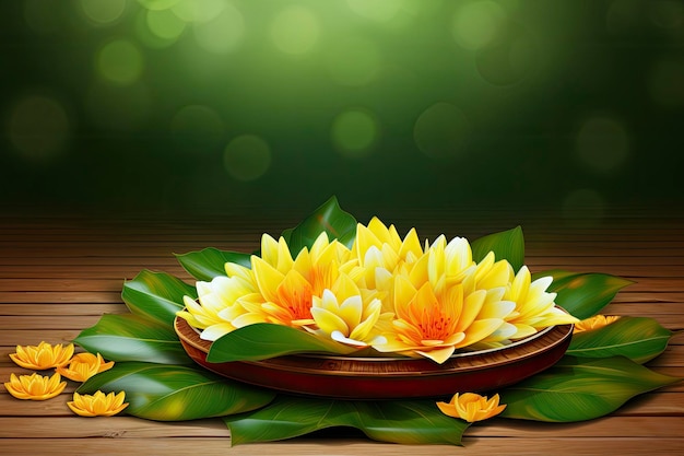 Happy onam background and empty space for text