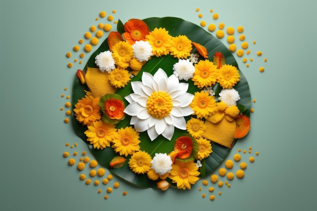 Happy onam background and empty space for text