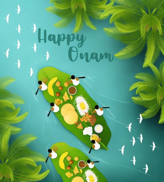 Happy Onam Celebration wenst posters gratis afbeelding