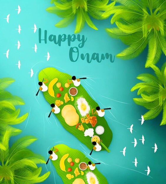 Happy Onam 축하 포스터 무료 이미지를 기원합니다