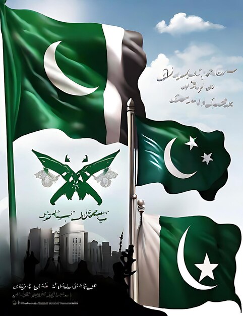 Photo happy pakistan day on march 23rd national holiday in pakistan