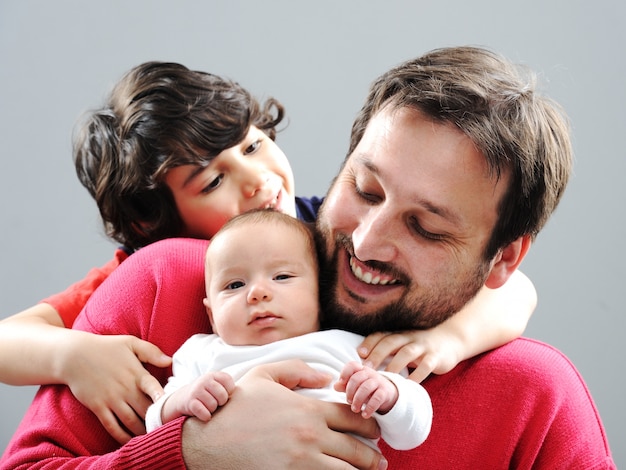 Happy parent with a baby