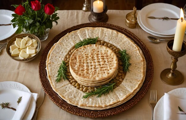 Photo happy passover jewish holiday of passover