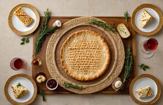 Photo happy passover jewish holiday of passover