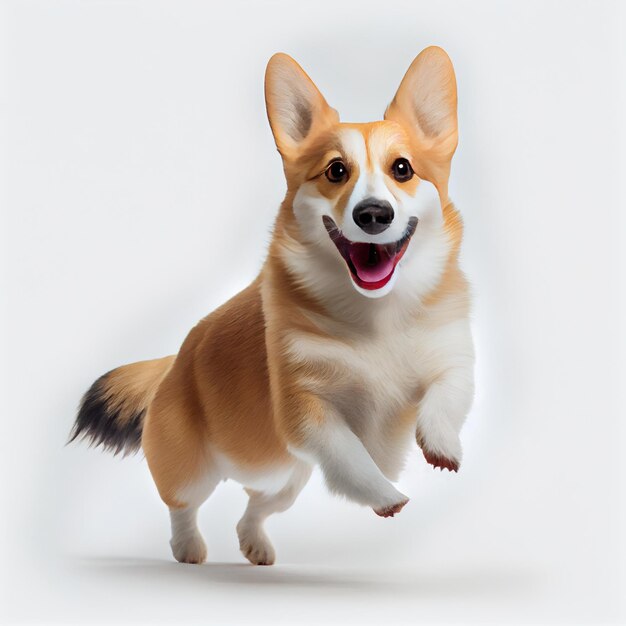 Happy Pembroke welsh corgi made with Generative AI