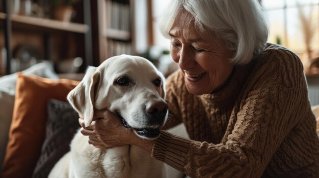 happy people at home with favorite pet love and friendship pragma