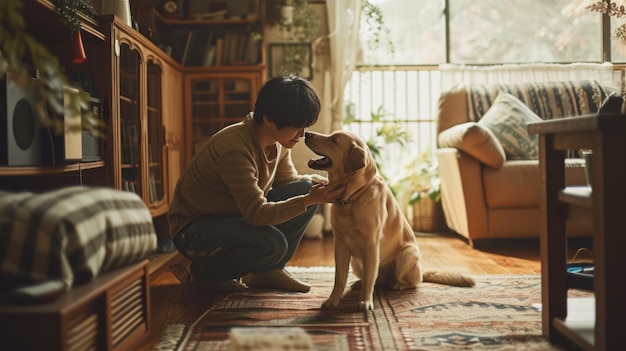 お気に入りのペットと一緒に暮らす 幸せな人たち 愛と友情 プラグマ