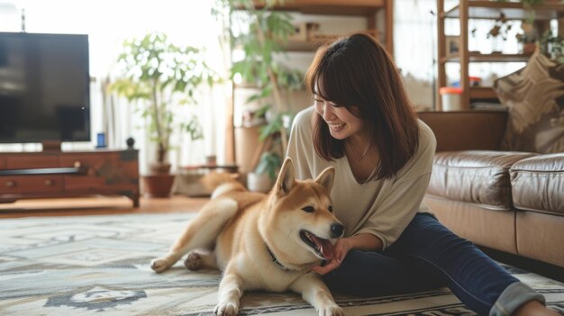 お気に入りのペットと一緒に暮らす 幸せな人たち 愛と友情 プラグマ