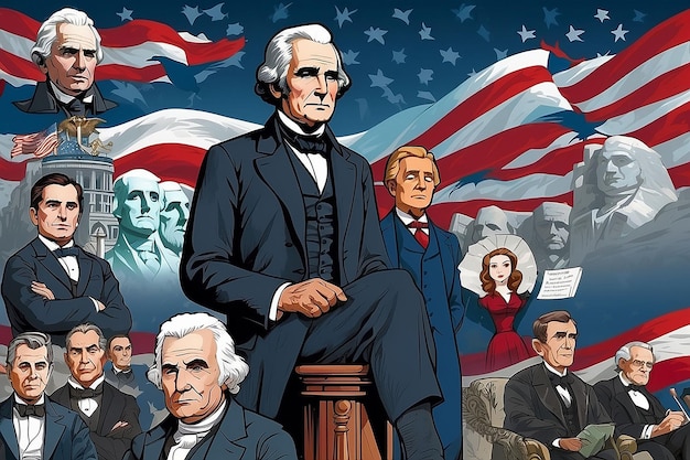 Photo happy presidents day celebration honoring american leadership