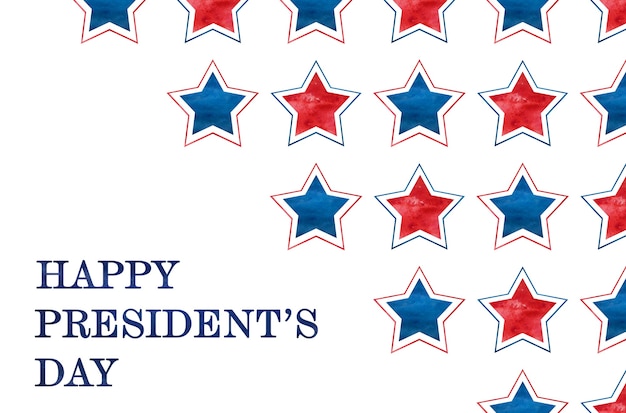 Photo happy presidents' day. congratulatory inscription for the holiday. closeup, no people. congratulations for family, relatives, friends and colleagues