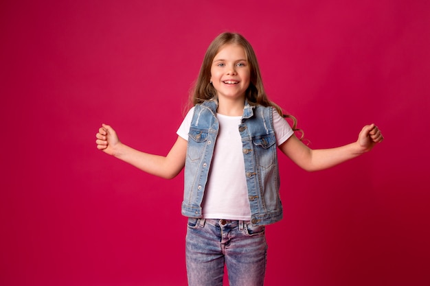 Premium Photo | Happy preteen girl