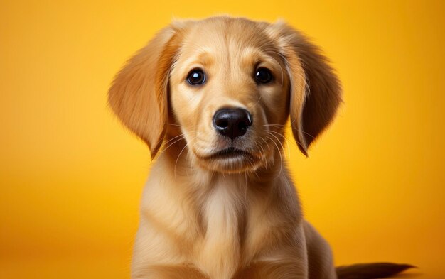 Happy puppy dog smiling on isolated background