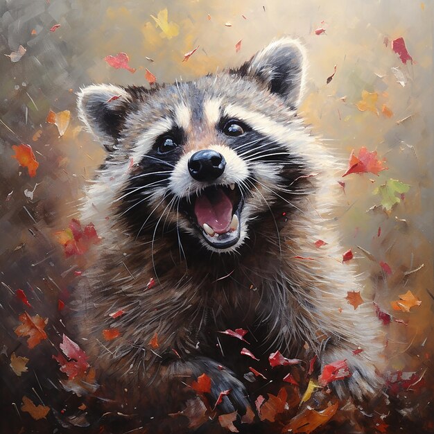 Happy racoon