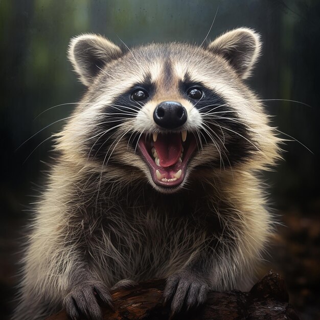 Happy racoon