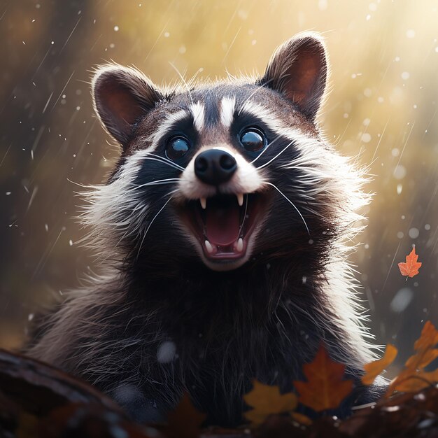 Happy racoon