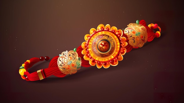 Happy Raksha bandhan with rakhi isolated Generative ai