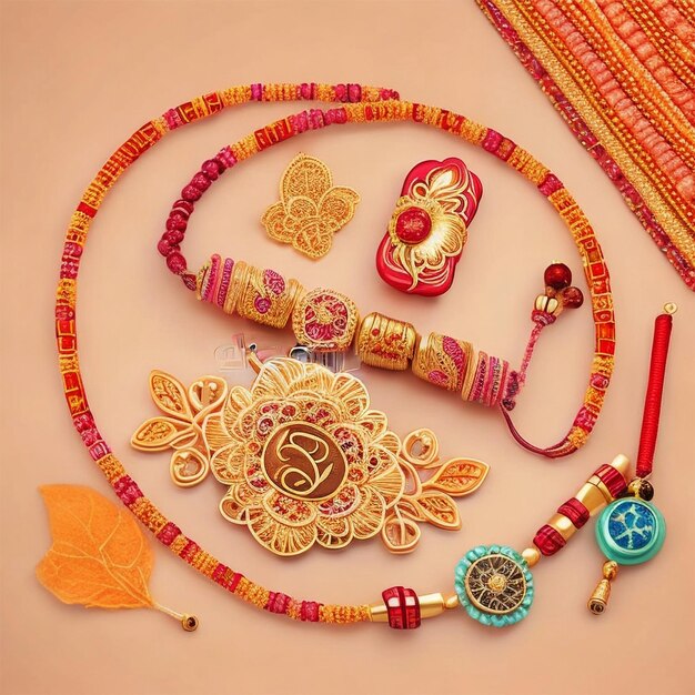 Happy raksha bandhan with wristbands set