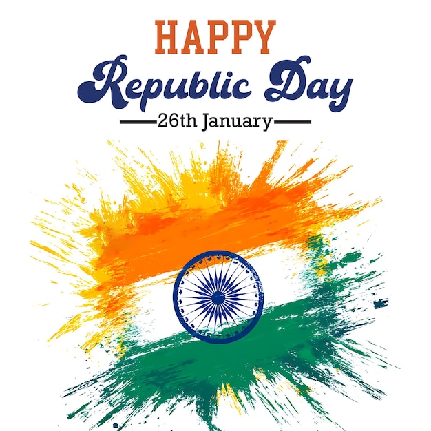 happy republic day poster for social media post
