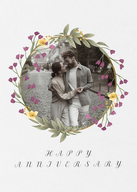 Happy romantic anniversary greeting