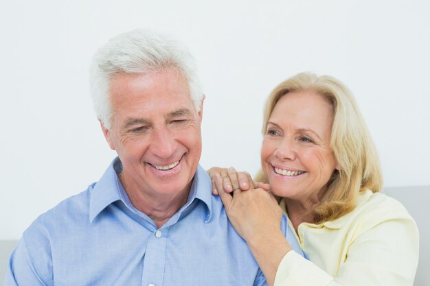 Happy romantic senior couple