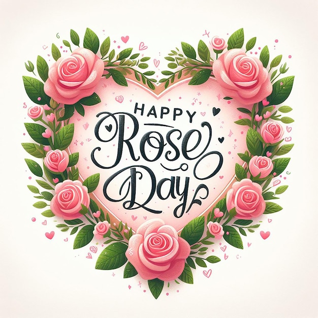 Foto template di happy rose day