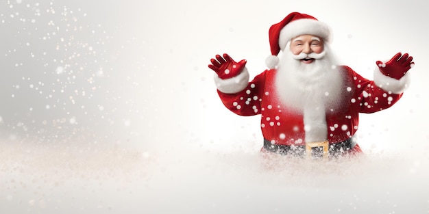 Happy Santa Claus-banner AI gegenereerd