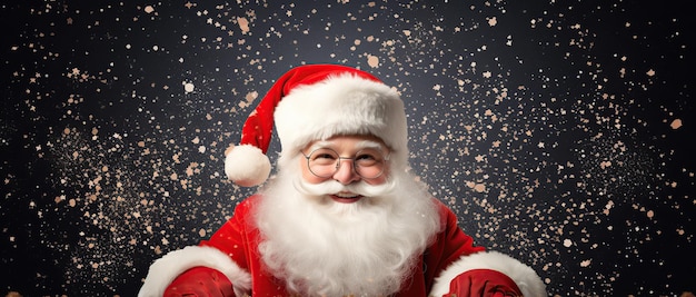 Happy Santa Claus-banner AI Gegenereerde illustratie