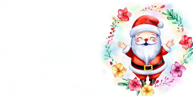 Happy Santa Claus Vector Christmas Generative AI