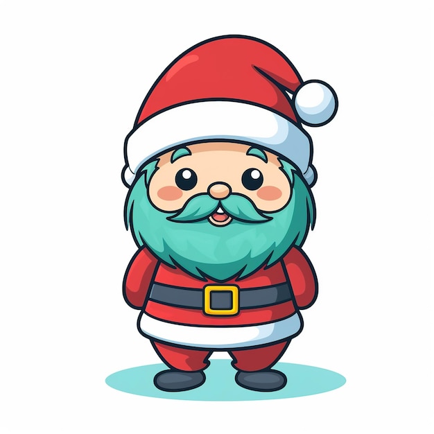 Happy Santa Claus vlakke stijl AI gegenereerd