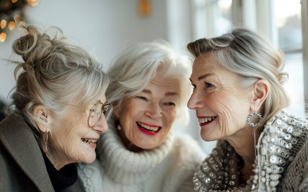 Foto felici madri e figlie scandinave insieme per la celebrazione della festa della festa della madre