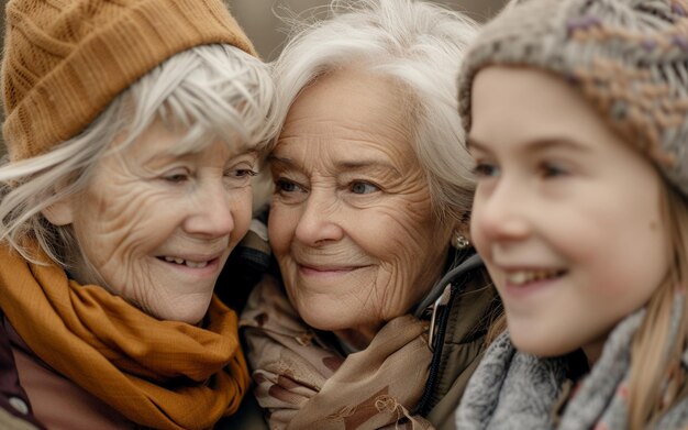 Foto felici madri e figlie scandinave insieme per la celebrazione della festa della festa della madre