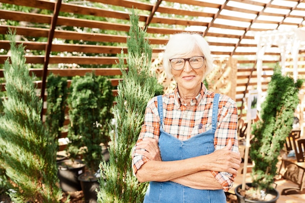 Happy Senior Farmer in Sunlight