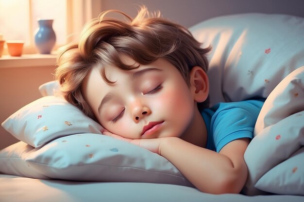 Happy to sleep Sleeping boy Young kid cute person sweet dream ...