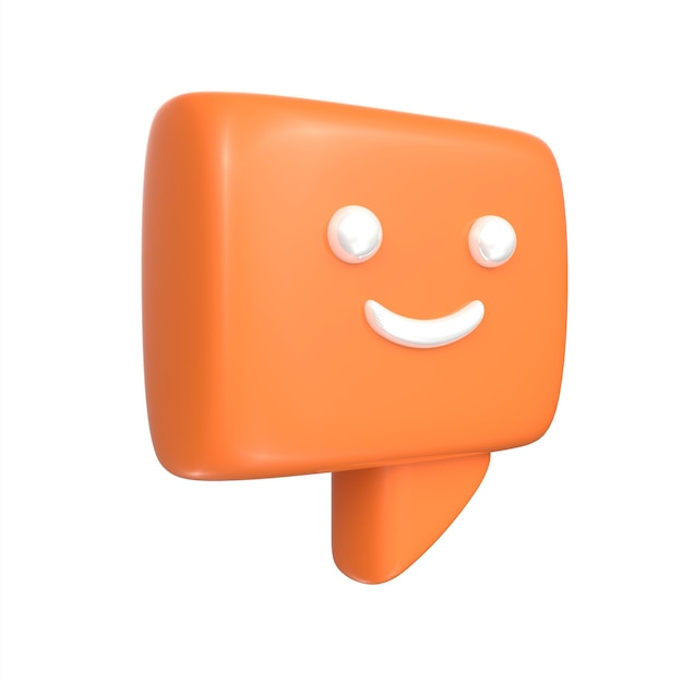 Happy smile message box 3d modelling