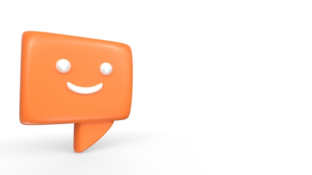 Happy smile message box 3d modelling